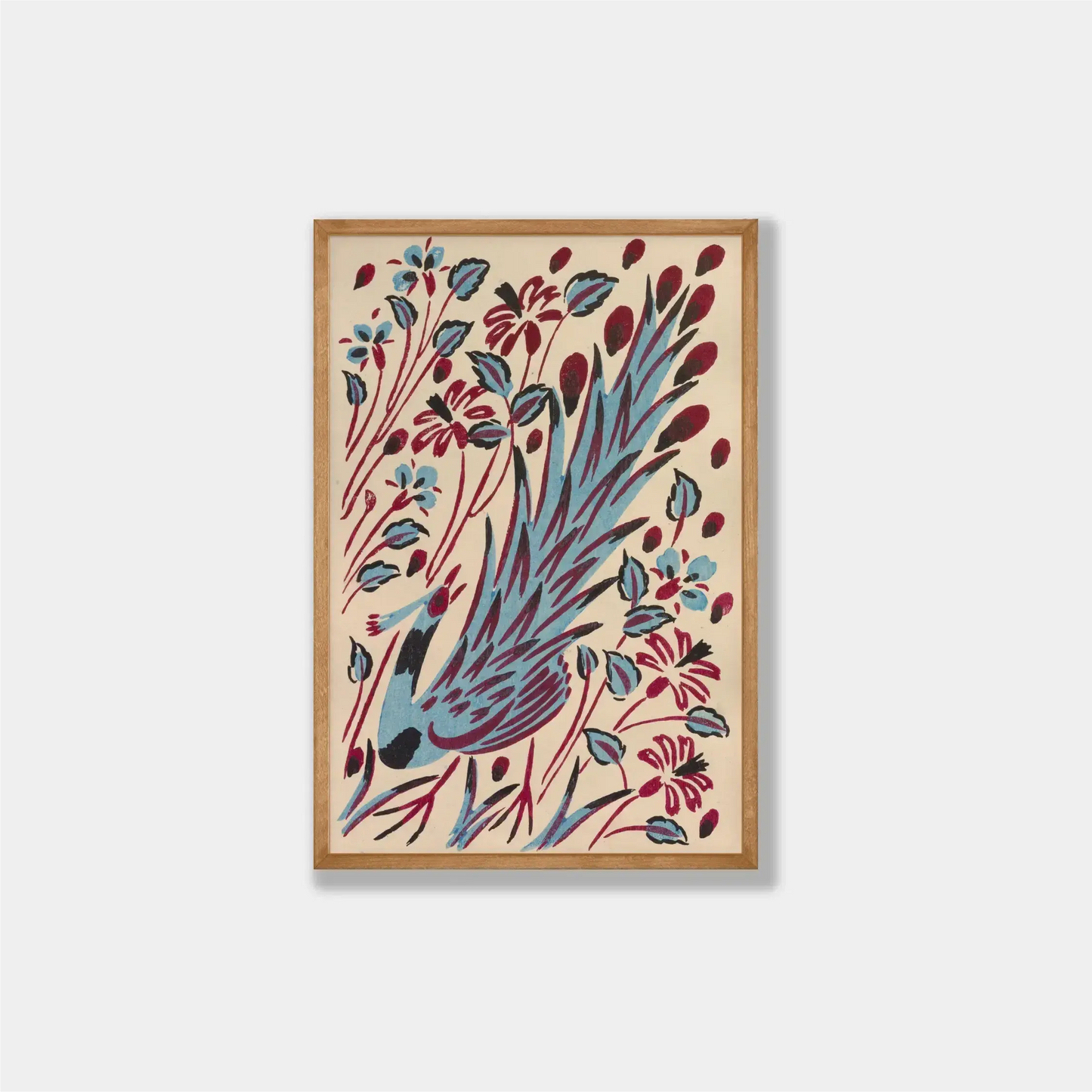 Vintage Peacock Japanese Art Print-Art Prints-New Visual Things