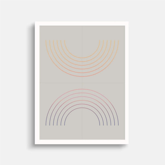 Geo Arch Gradient Art Print, Abstract