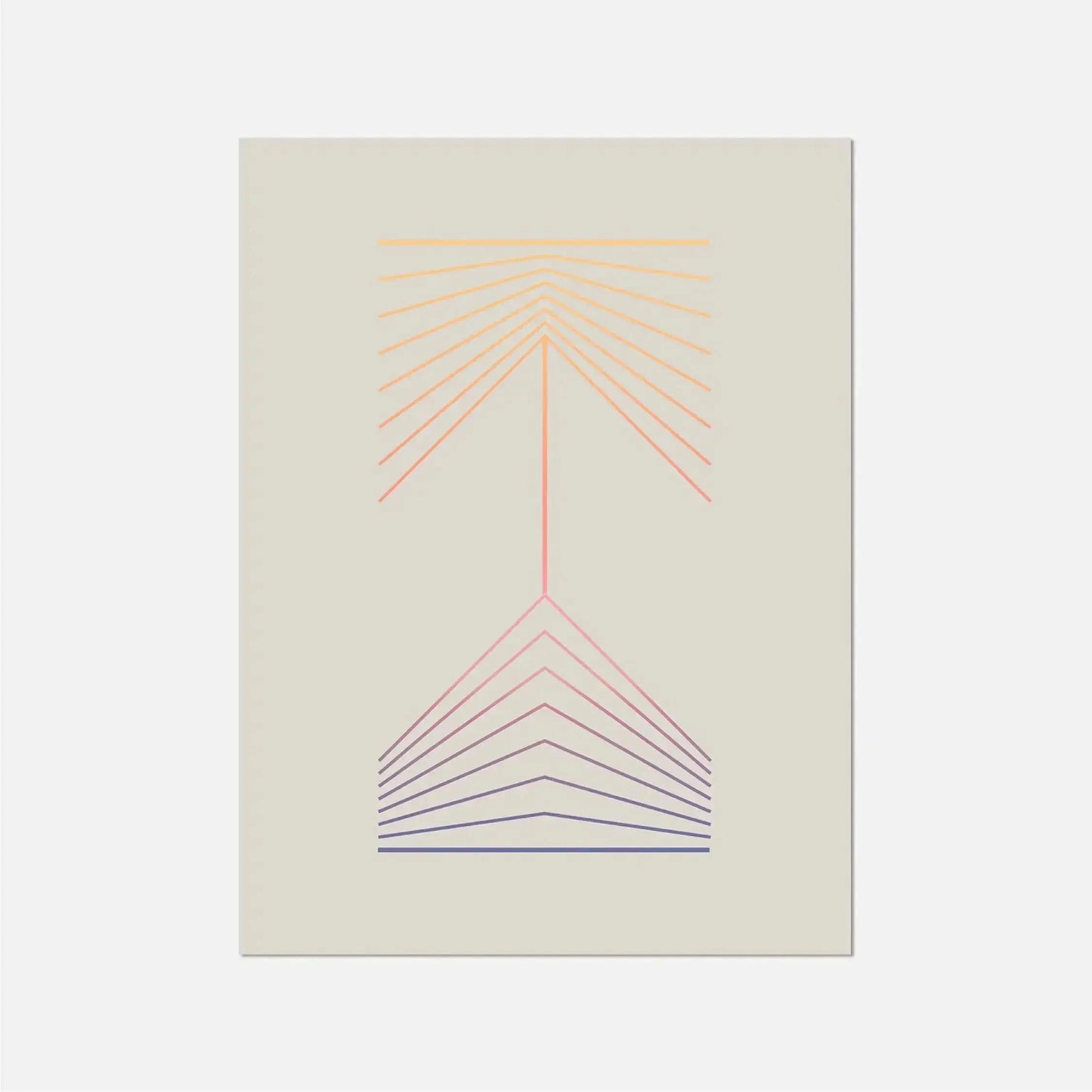 Geo Line Totem Gradient Art Print-Art Prints-New Visual Things