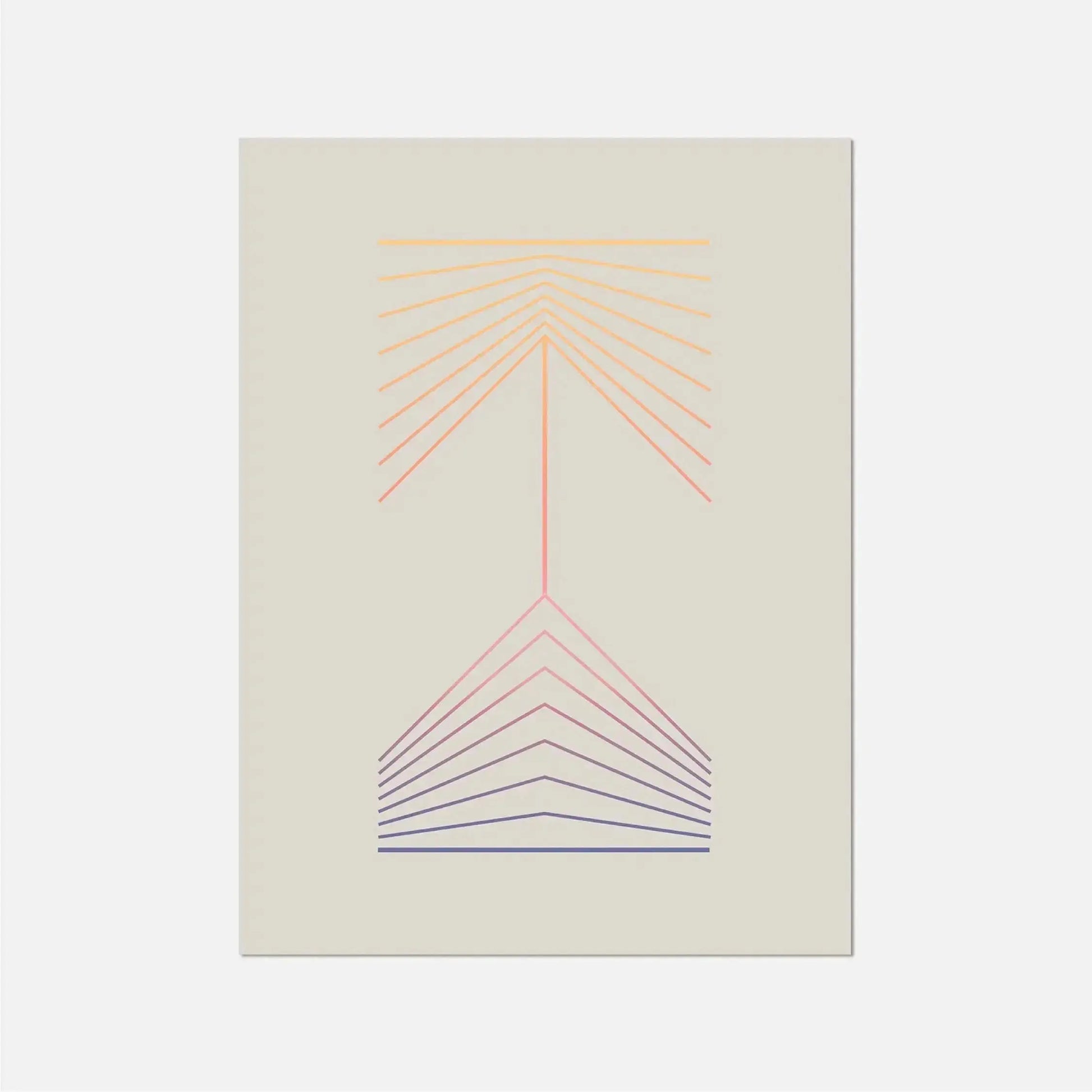 Geo Line Totem Gradient Art Print-Art Prints-New Visual Things