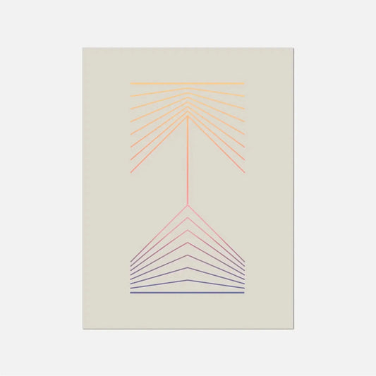 Geo Line Totem Gradient Art Print-Art Prints-New Visual Things