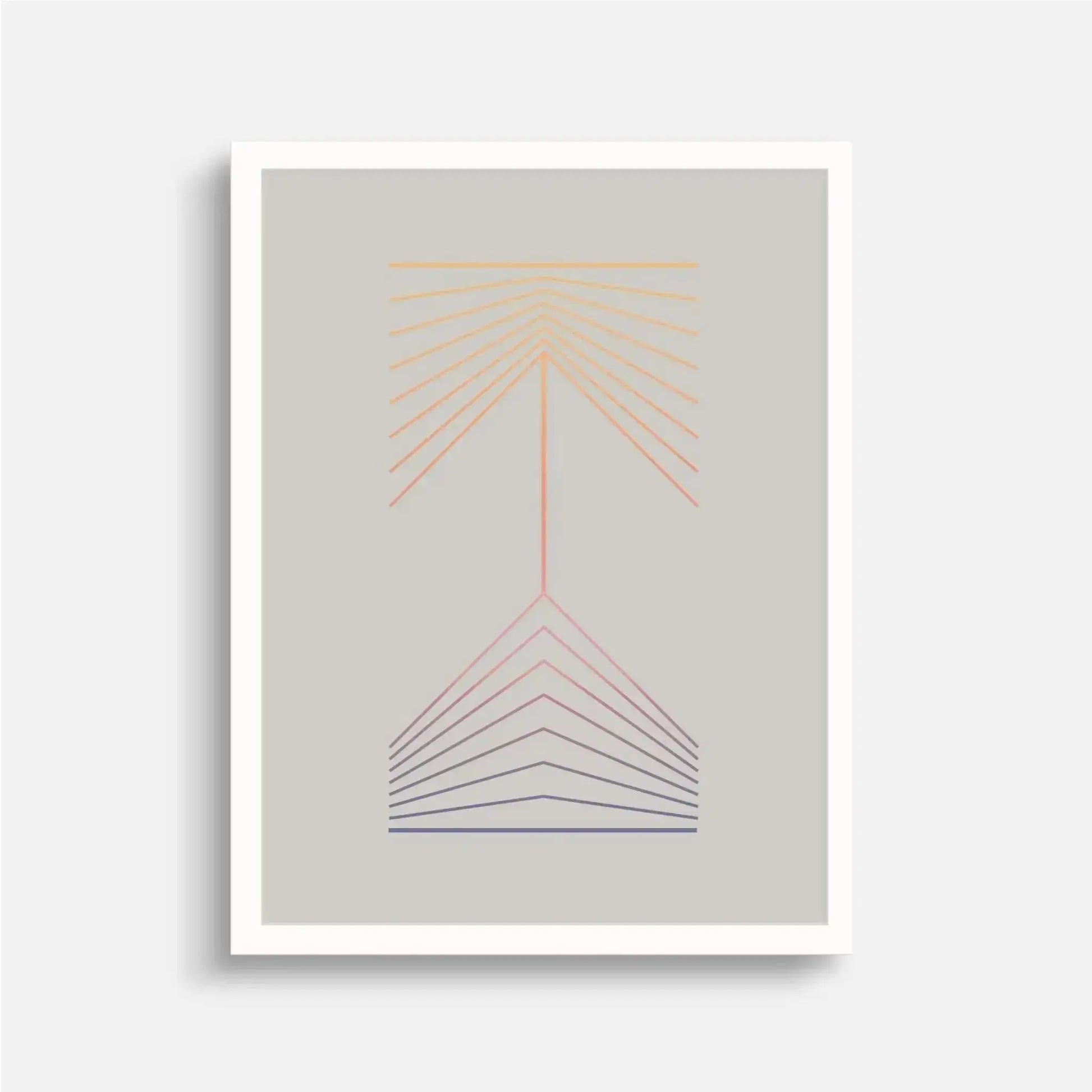 Geo Line Totem Gradient Art Print-Art Prints-New Visual Things