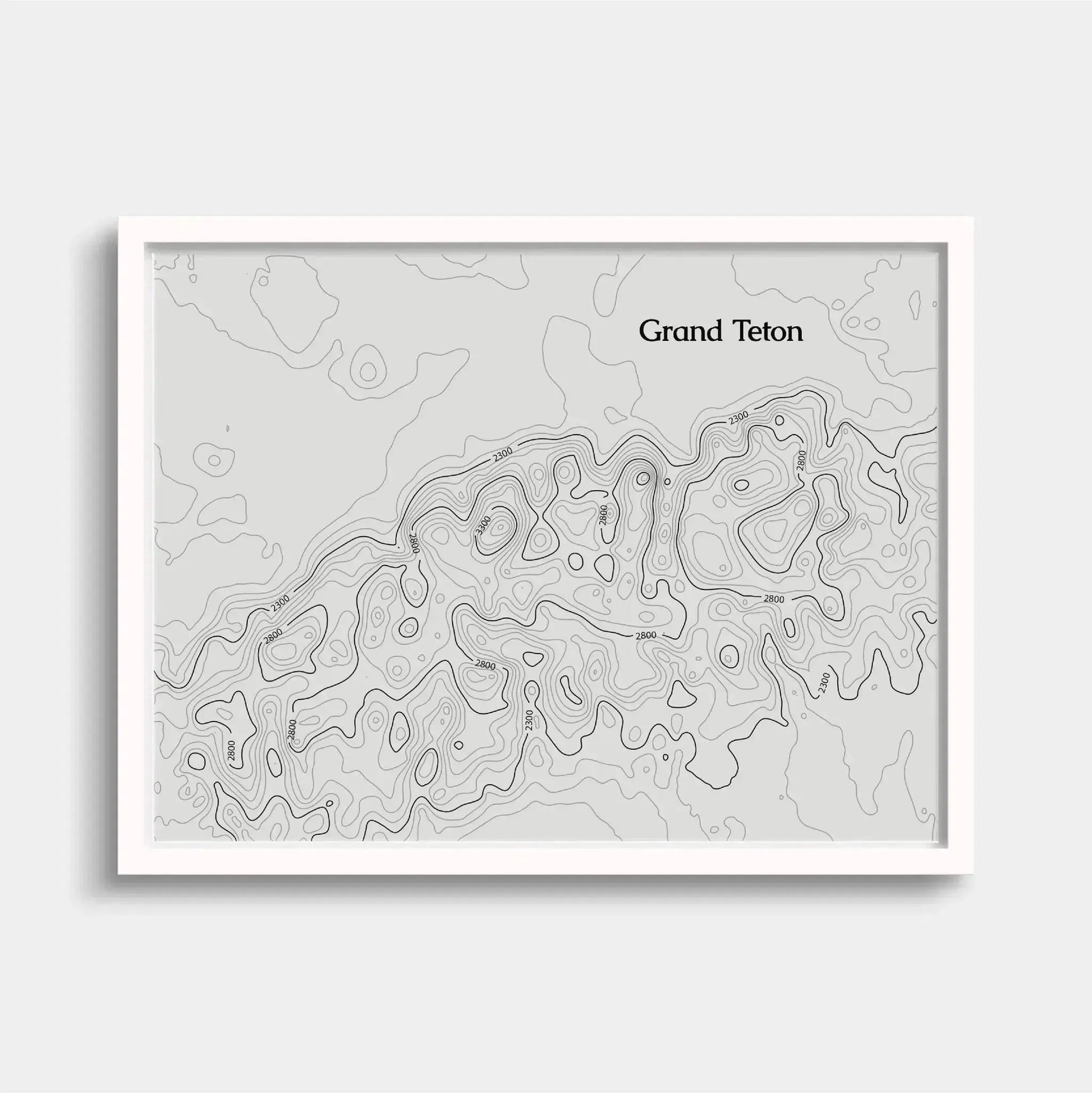 Grand Teton Topographic Map Poster-Art Prints-New Visual Things