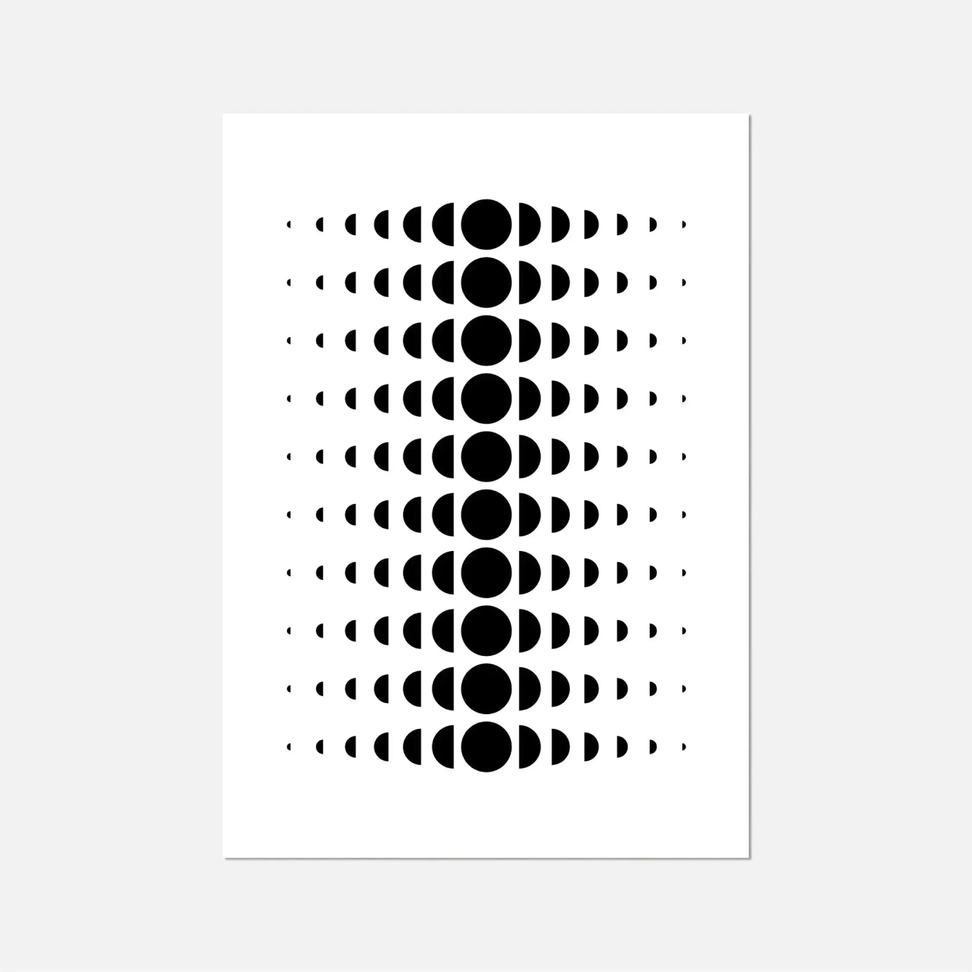 Minimal Moon Phase Wall Art Art Print-Art Prints-New Visual Things