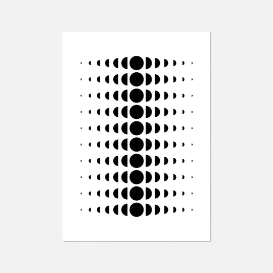 Minimal Moon Phase Wall Art Art Print-Art Prints-New Visual Things