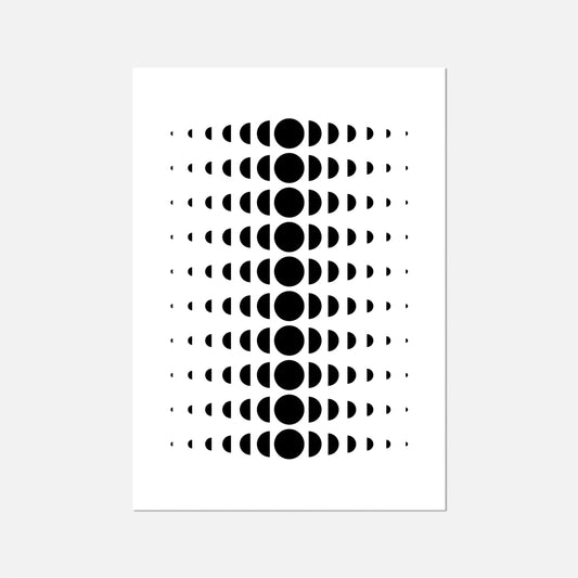 Minimal Moon Phase Wall Art Art Print New Visual Things