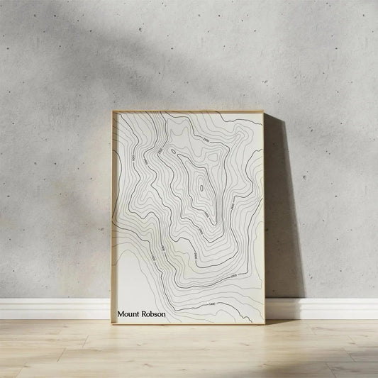 Mount Robson Topographic Map Poster,-Art Prints-New Visual Things