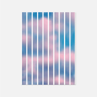 Pink Cloud Line Art Print, Modern-Art Prints-New Visual Things