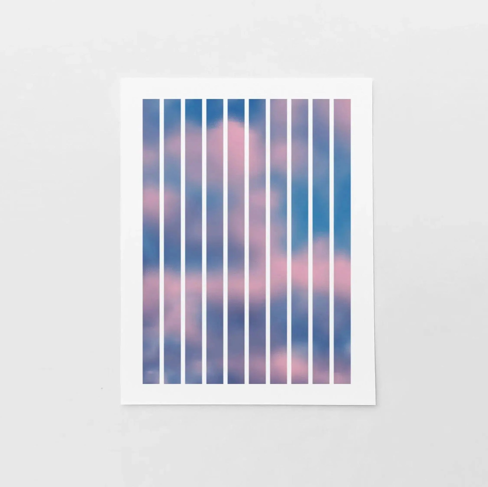 Pink Cloud Line Art Print, Modern-Art Prints-New Visual Things