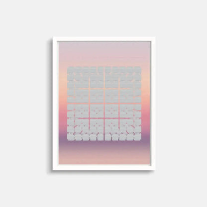 Pink Sunset Panel Grid Art Print-Art Prints-New Visual Things