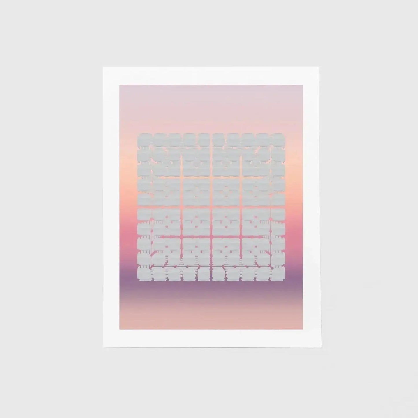 Pink Sunset Panel Grid Art Print-Art Prints-New Visual Things