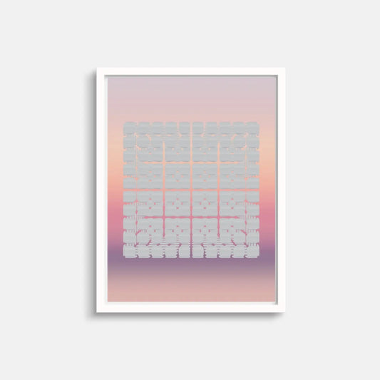 Pink Sunset Panel Grid Art Print New Visual Things