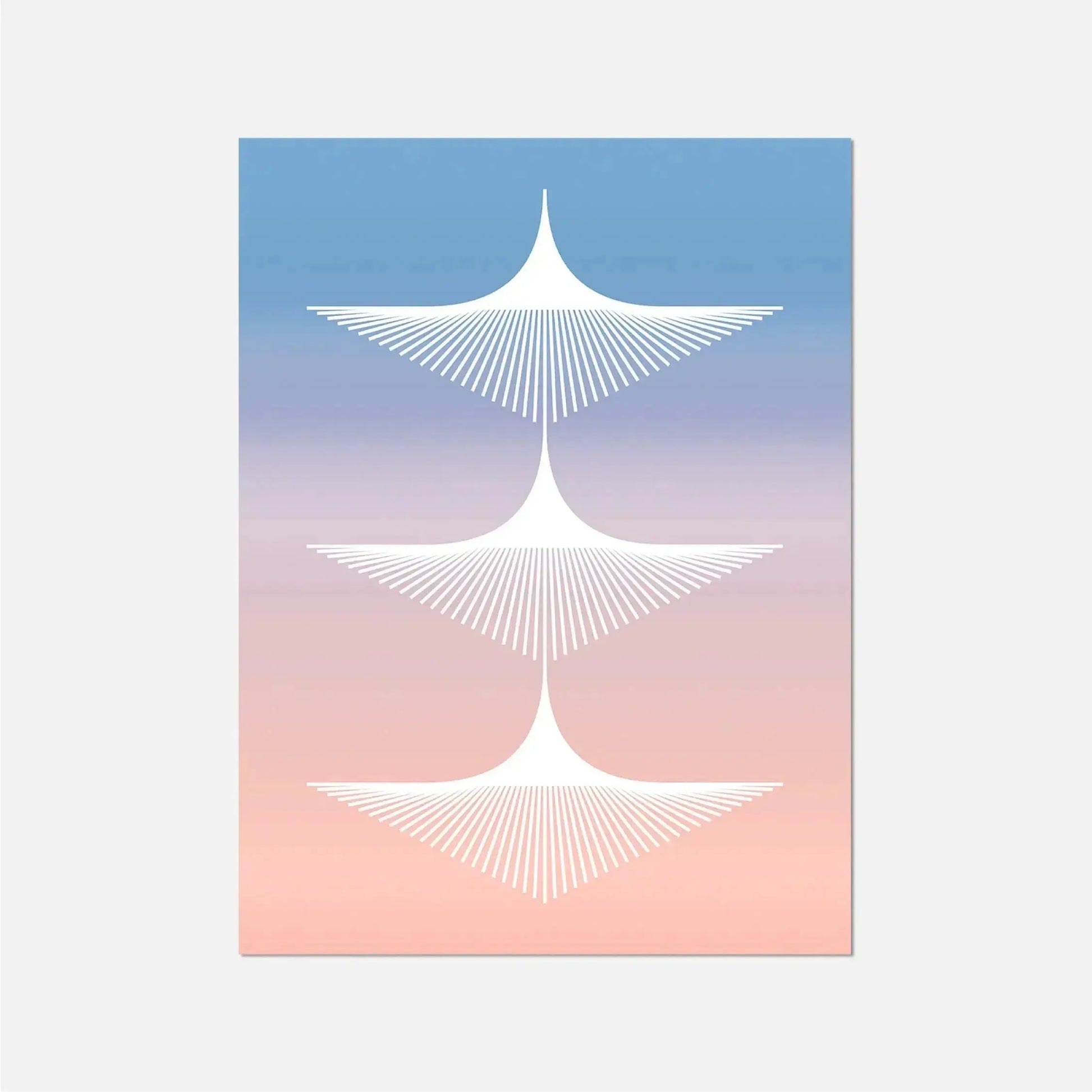 Wings Gradient Deco Art Print-Art Prints-New Visual Things