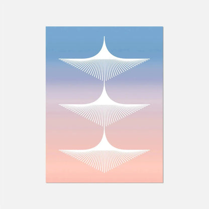 Wings Gradient Deco Art Print-Art Prints-New Visual Things