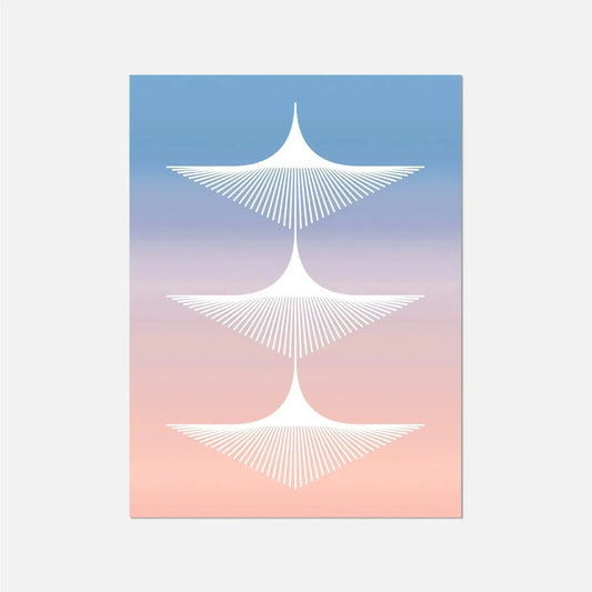 Wings Gradient Deco Art Print-Art Prints-New Visual Things