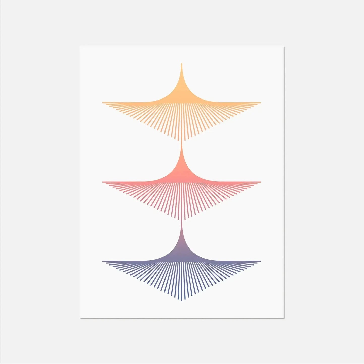 Wings Gradient, Abstract Deco Art Print-Art Prints-New Visual Things