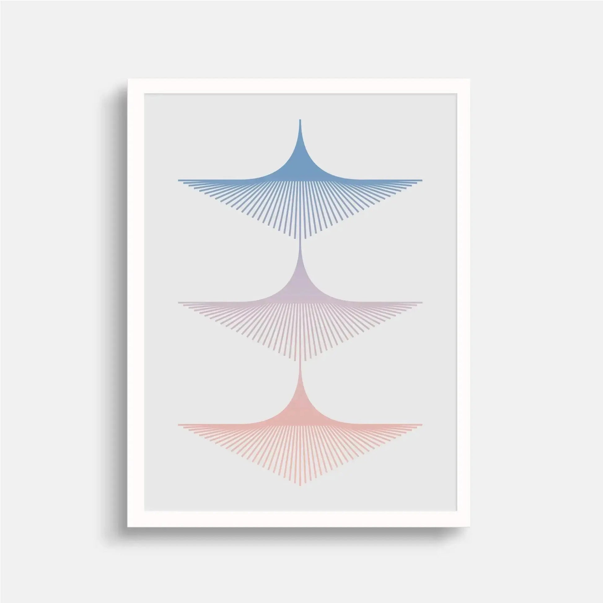 Wings Gradient, Abstract Deco Art Print-Art Prints-New Visual Things