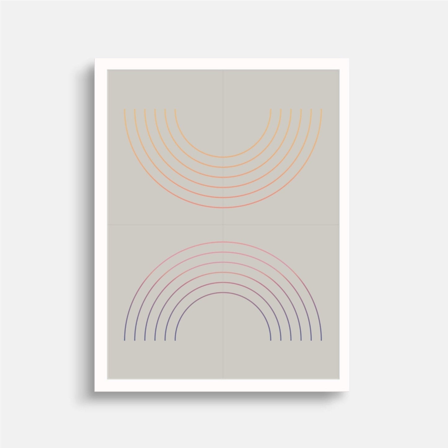 Geo Arch Gradient Art Print, Abstract