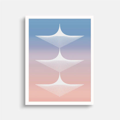 Wings Gradient Art Print, Deco Art Print