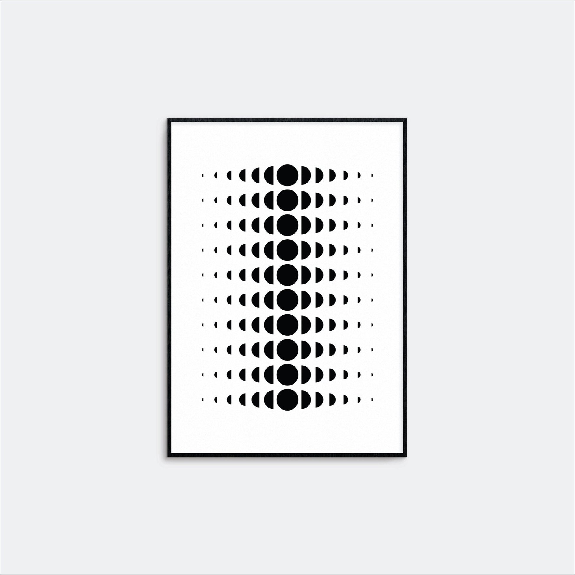 Minimal Moon Phase Wall Art