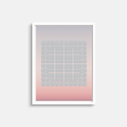 Sundown Panel Grid Art Print