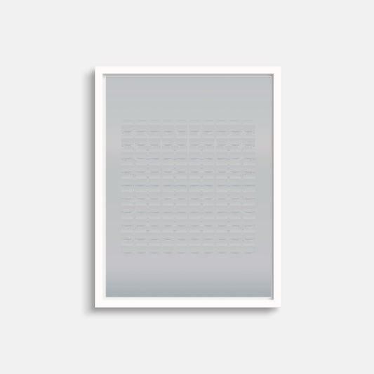 Gray Panel Grid Art Print