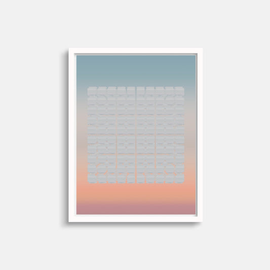 Tropical Sunset Panel Grid Art Print