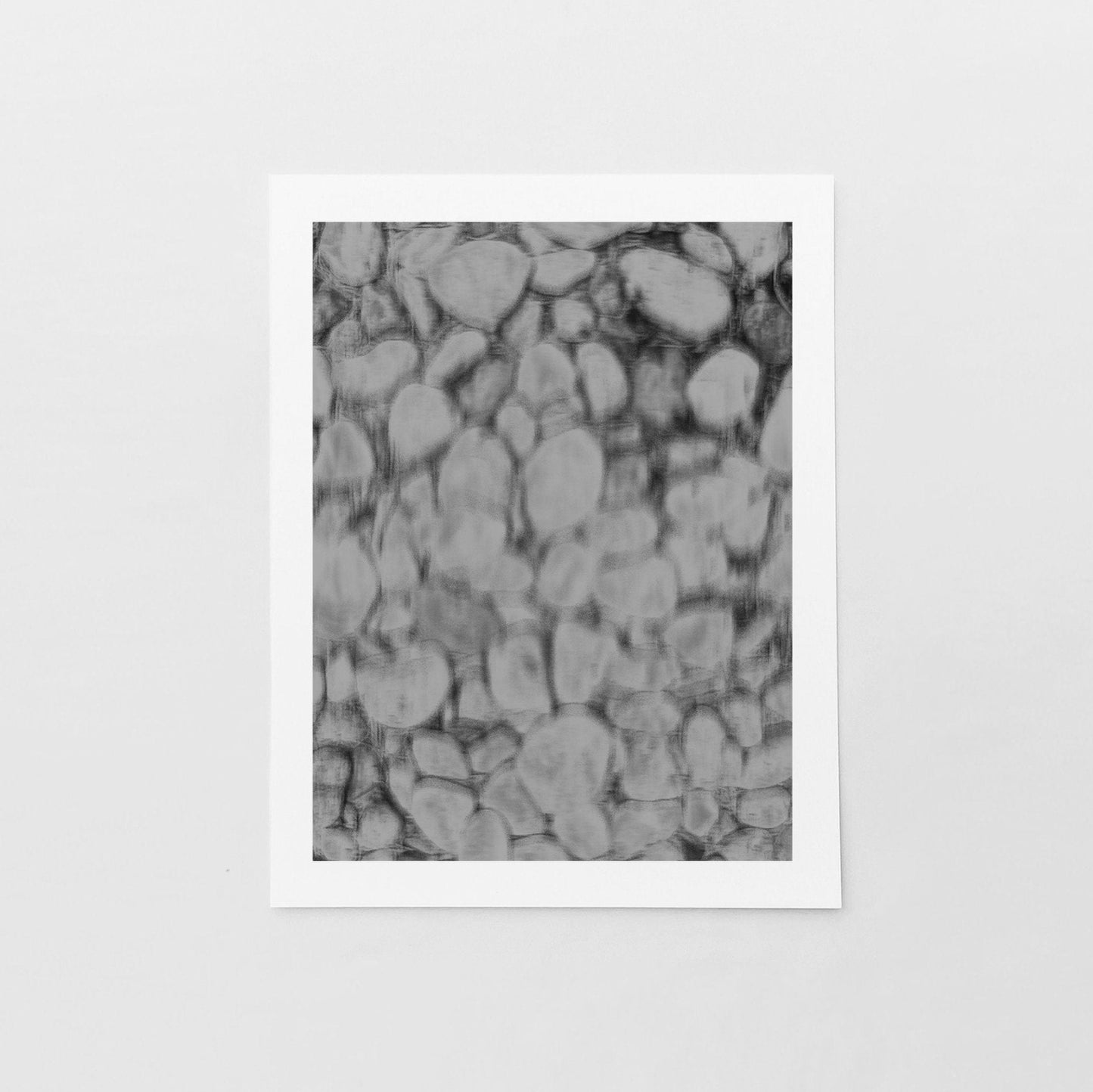 Pebbles Black and White Art Print, Photo