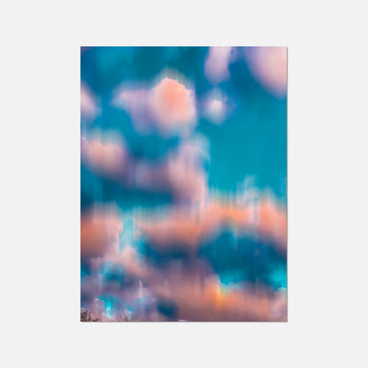 Abstract Blue and Orange Cloud Photo Art Print